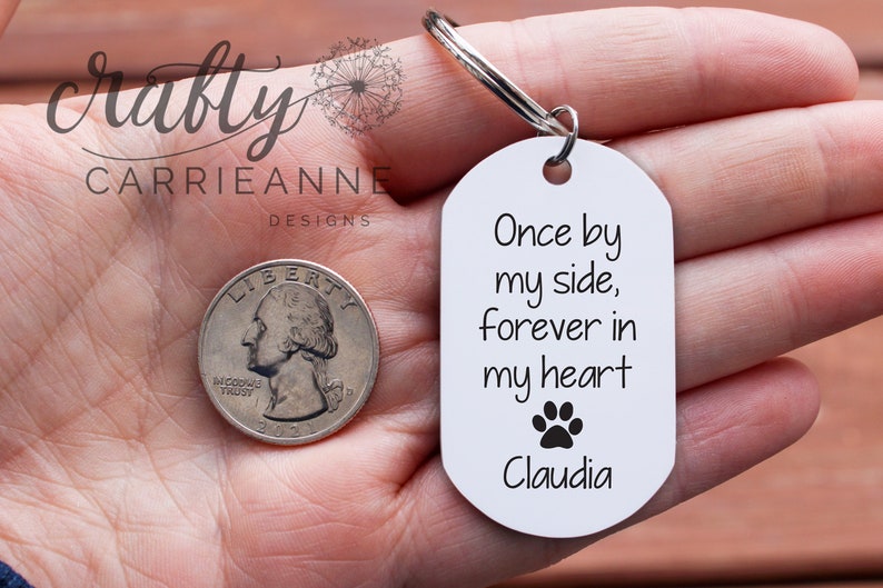 Forever In My Heart Dog Loss Gift, Personalized Dog Memorial, Pet Sympathy, Pet Remembrance Gift, Dog Photo Keychain, Dog Remembrance Gift image 8