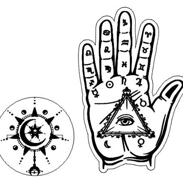 Digital Download SVG - Psychic Palm Hand