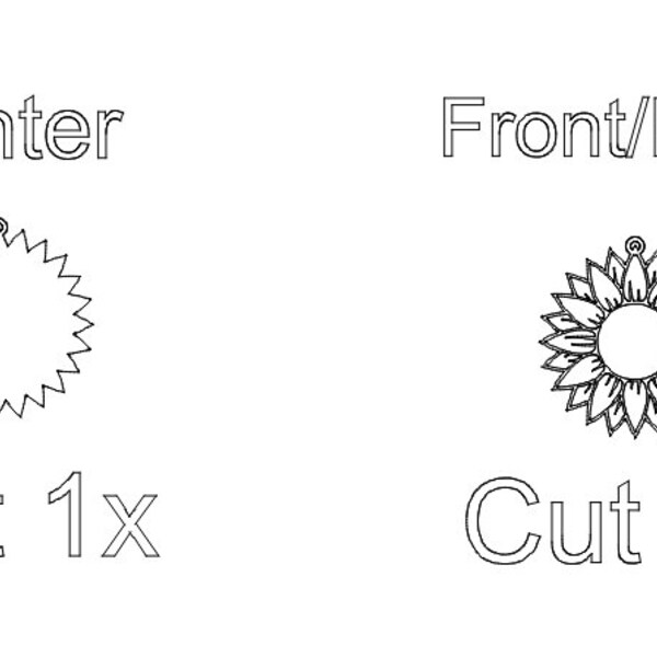 Sunflower Suncatcher DIGITAL DOWNLOAD SVG