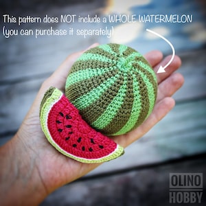 WATERMELON SLICE Crochet Pattern PDF Crochet watermelon image 4
