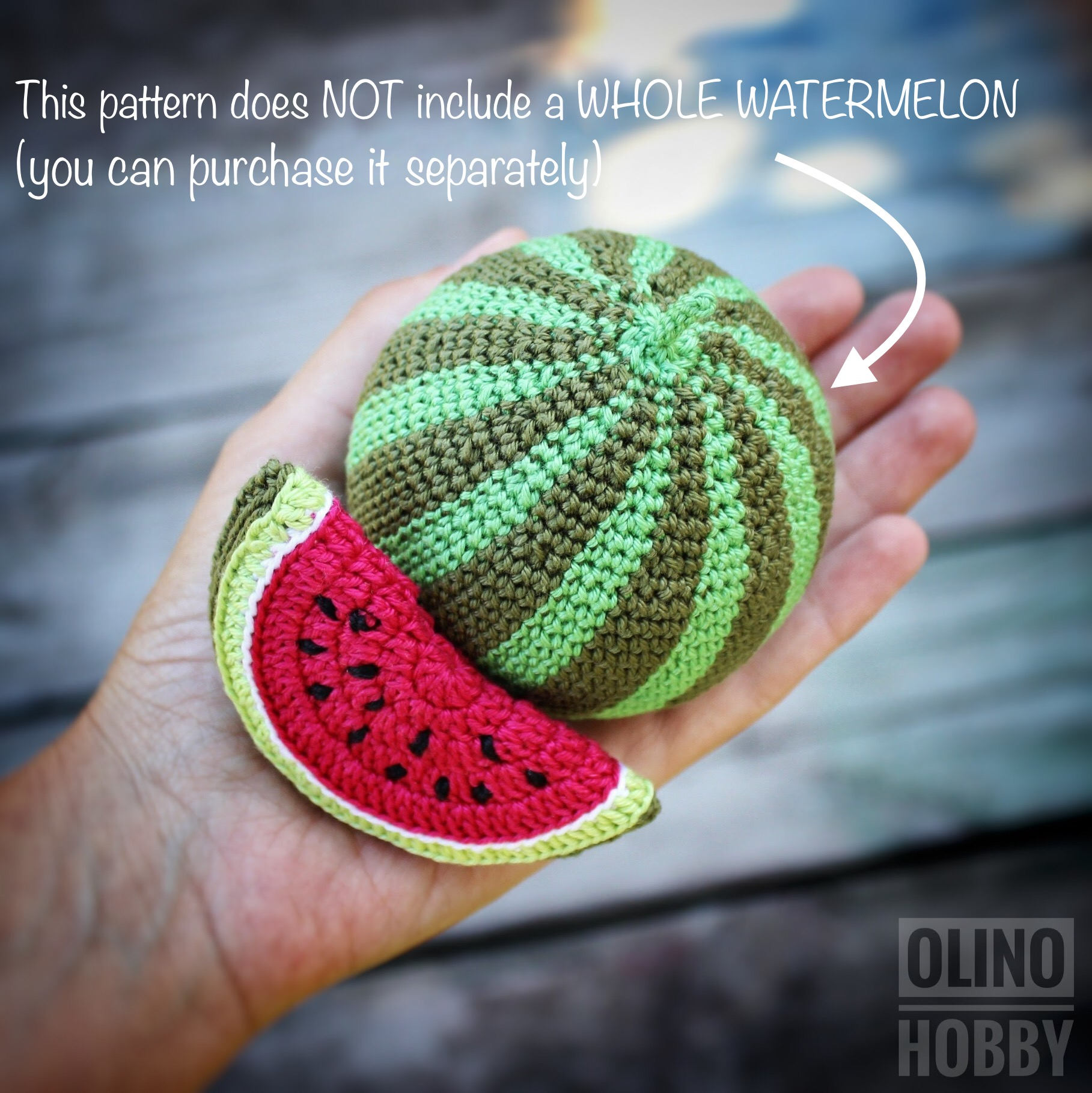 WATERMELON SLICE Crochet Pattern PDF Crochet Watermelon Etsy