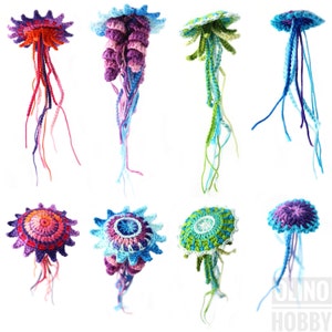 JELLYFISH 4-in-1 Set of Crochet Patterns for beginners image 3