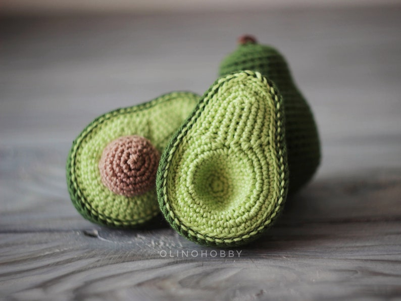 AVOCADO Crochet Pattern SET 3-in-1 for beginners image 4