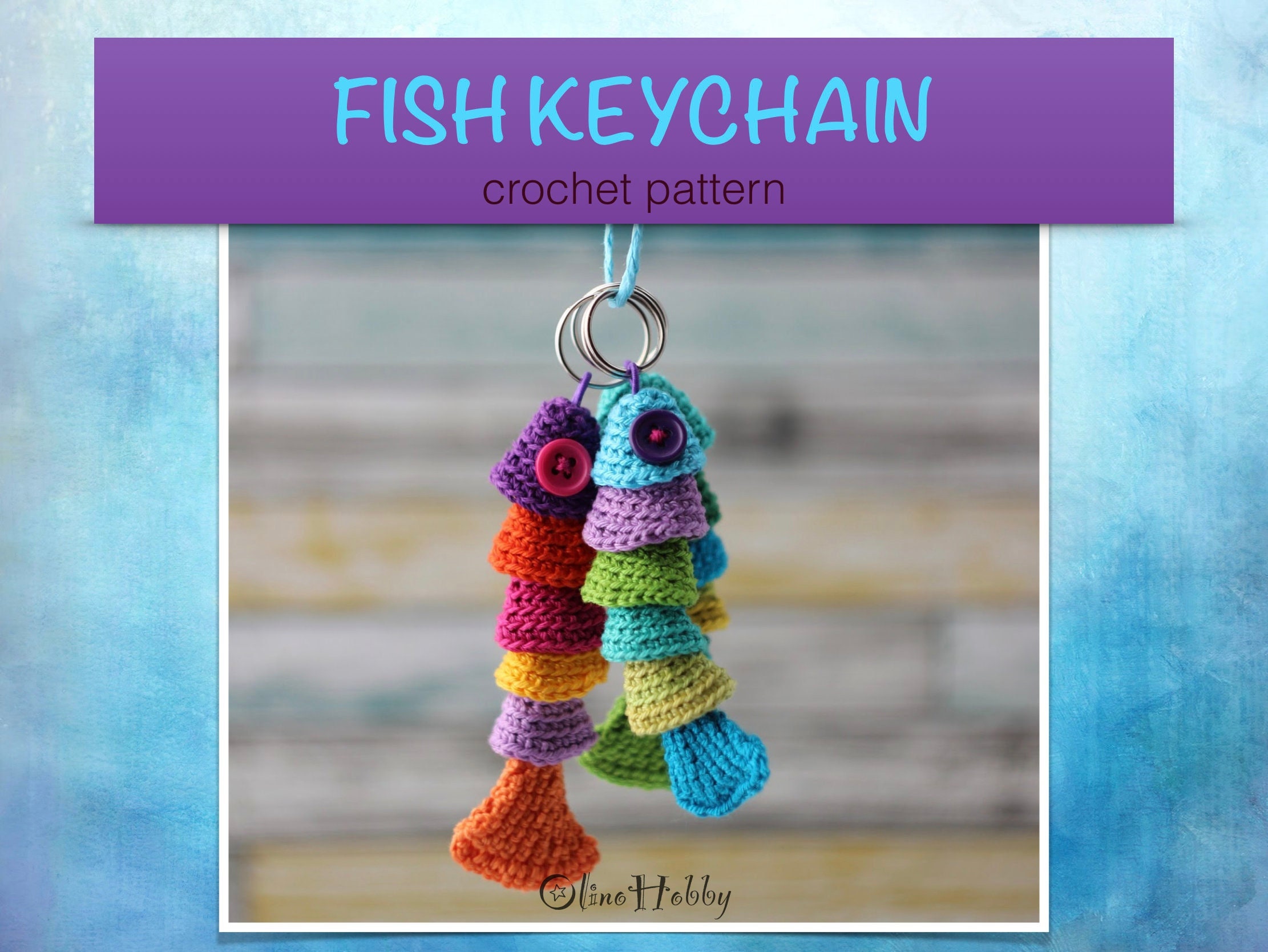 FISH KEYCHAIN Crochet Pattern for Beginners 