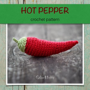 CHILI PEPPER Crochet Pattern for beginners