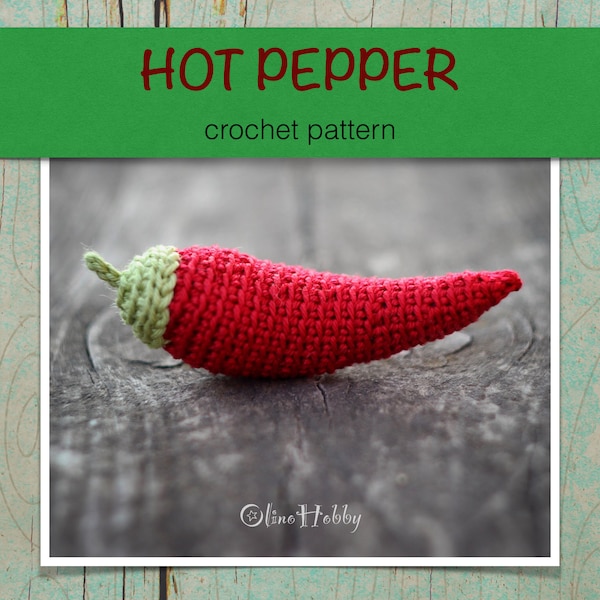 CHILI PEPPER Crochet Pattern for beginners