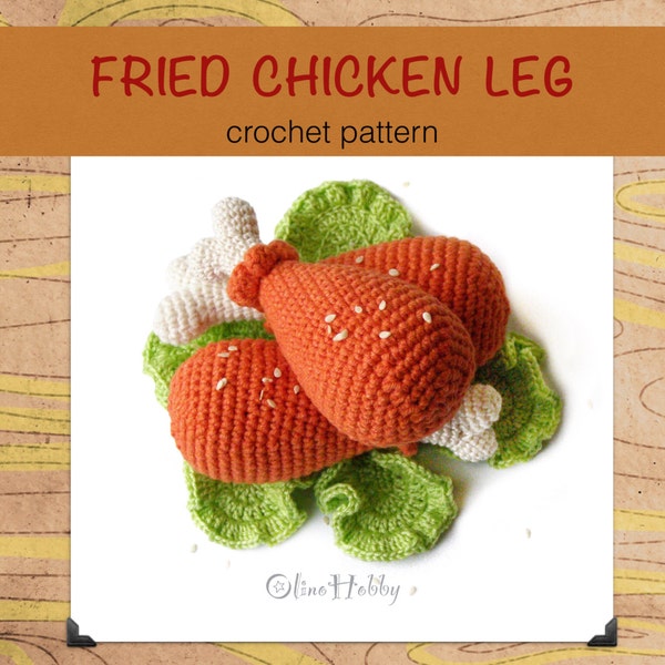 ROASTED CHICKEN DRUMSTICK Crochet Pattern for beginners