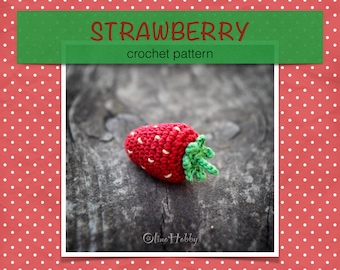 Patrón de crochet FRESA para principiantes.