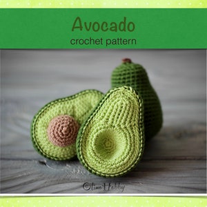 AVOCADO Crochet Pattern SET 3-in-1 for beginners image 1