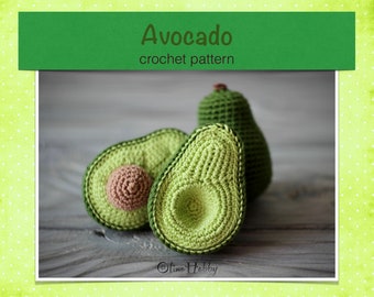 AVOCADO Crochet Pattern SET 3-in-1 for beginners
