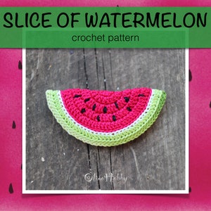 WATERMELON SLICE Crochet Pattern for beginners