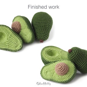 AVOCADO Crochet Pattern SET 3-in-1 for beginners image 3