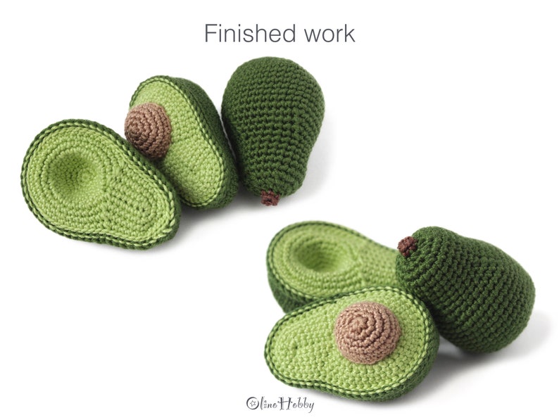 AVOCADO Crochet Pattern SET 3-in-1 for beginners image 3