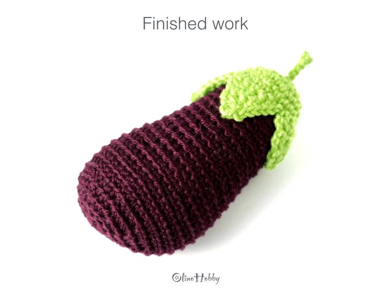 EGGPLANT Crochet Pattern for beginners image 6