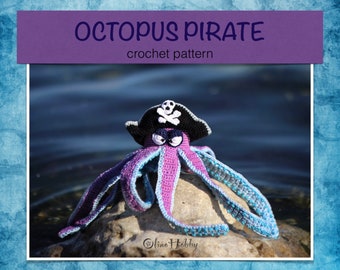 OCTOPUS PIRATE Crochet Pattern for beginners