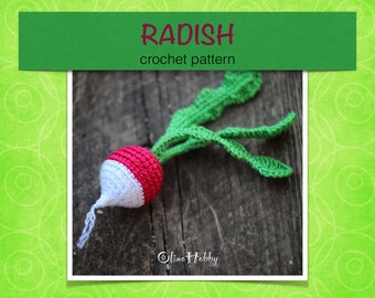 RADISH Crochet Pattern PDF - Crochet radish pattern Amigurumi radish Crochet vegetables patterns Amigurumi food patterns Play Food Radish
