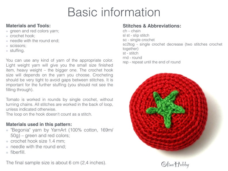 TOMATO Crochet Pattern for beginners image 5