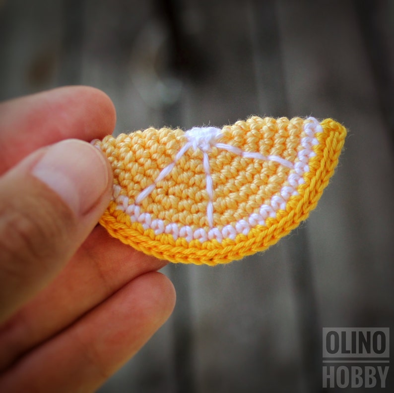 LEMON SLICE Crochet Pattern PDF Crochet lemon slice pattern image 3