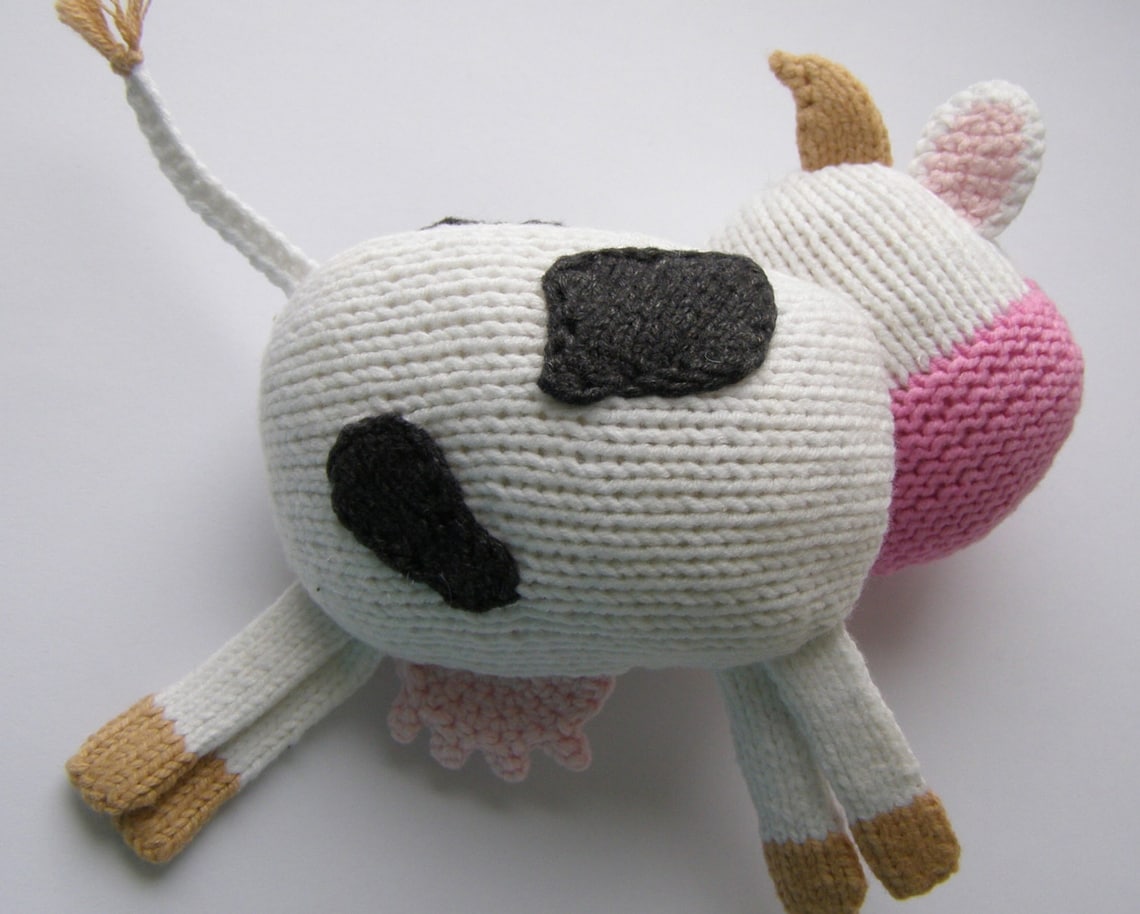 COW Knitting Pattern PDF Knitted Cow pattern Knitted animal Etsy