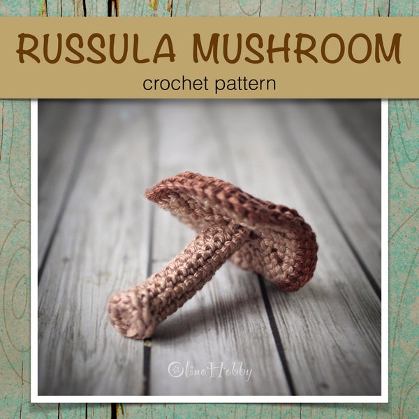 RUSSULA MUSHROOM Crochet Pattern for beginners