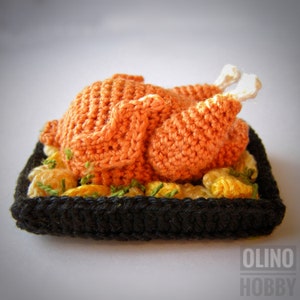 ROASTED TURKEY Crochet Pattern miniature image 1