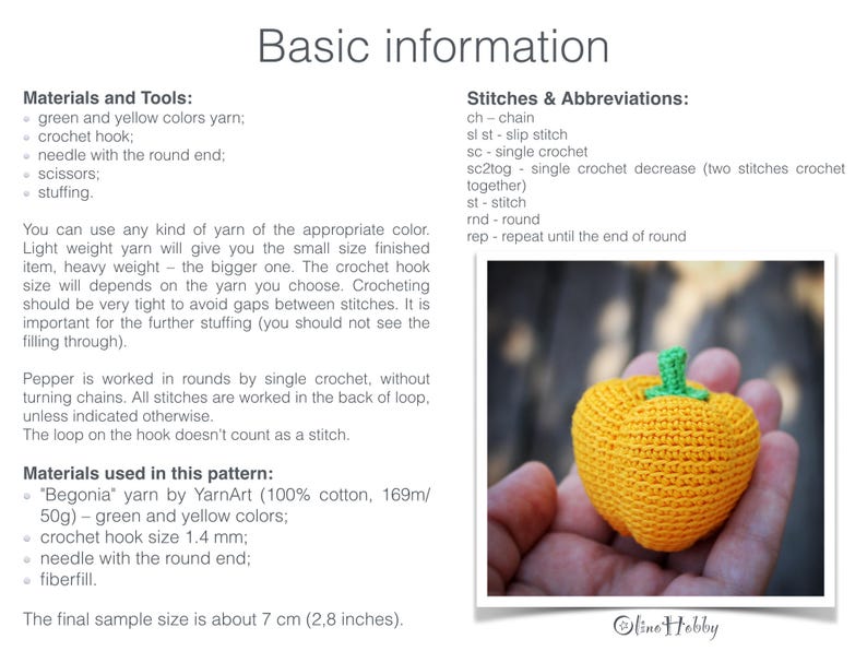 BELL PEPPER Crochet Pattern for beginners image 5