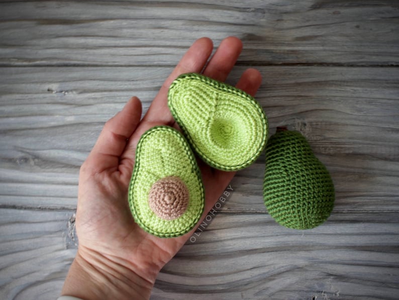 AVOCADO Crochet Pattern SET 3-in-1 for beginners image 5