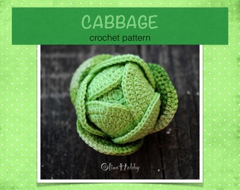 Patrón de crochet de repollo para principiantes.