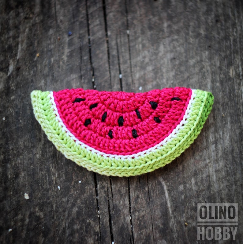 WATERMELON SLICE Crochet Pattern PDF Crochet watermelon | Etsy