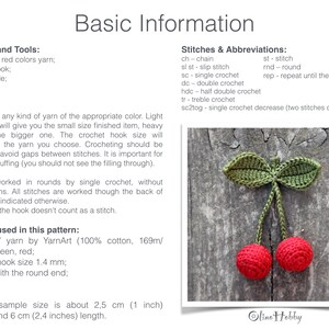 CHERRY crochet pattern for beginners image 7
