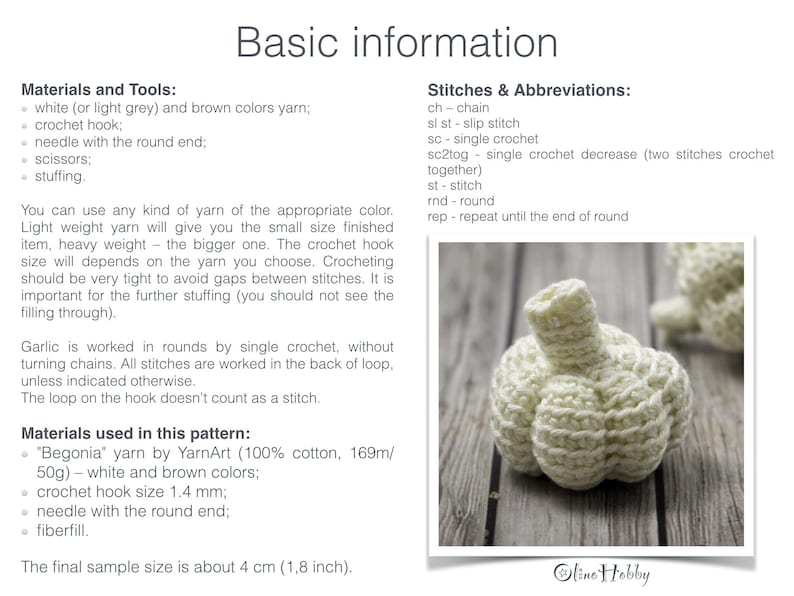 Patrón de crochet de AJO para principiantes. imagen 5