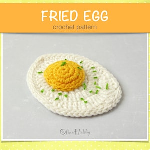 Patrón de crochet HUEVO FRITO para principiantes