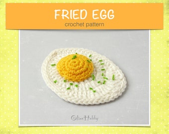 FRIED EGG Crochet Pattern for beginners