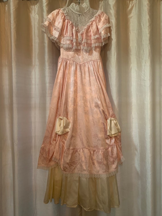 Gunne Sax Satin and Lace Gown
