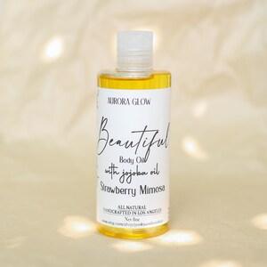 Body Oil -StrawberryMimosa Body Oil -Soothing Body Oil- Natural Moisturizer - Hydrating Oil - Massage Oil - Handcrafted -Fragrance Body Care