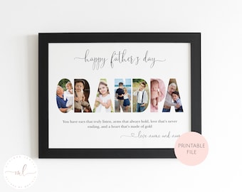 Printable Personalised Grandpa Photo Collage, Father's Day Print, Grandpa Collage, Gift For Grandpa, Father's Day Gift, Grandad Collage