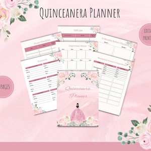 Quinceanera Planner, Quinceanera Planning Templates, Quince Planning ...