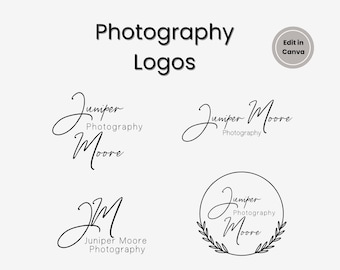 Photographer Logo, Photography Logo, Photographer Watermark Design Template, Signature Logo, Watermark Logo, Canva Logo Design Template