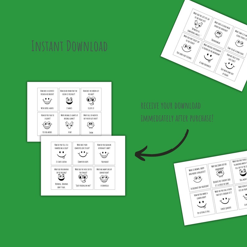 30 Printable Lunch Box Jokes, Lunchbox Jokes, Back to School Printables