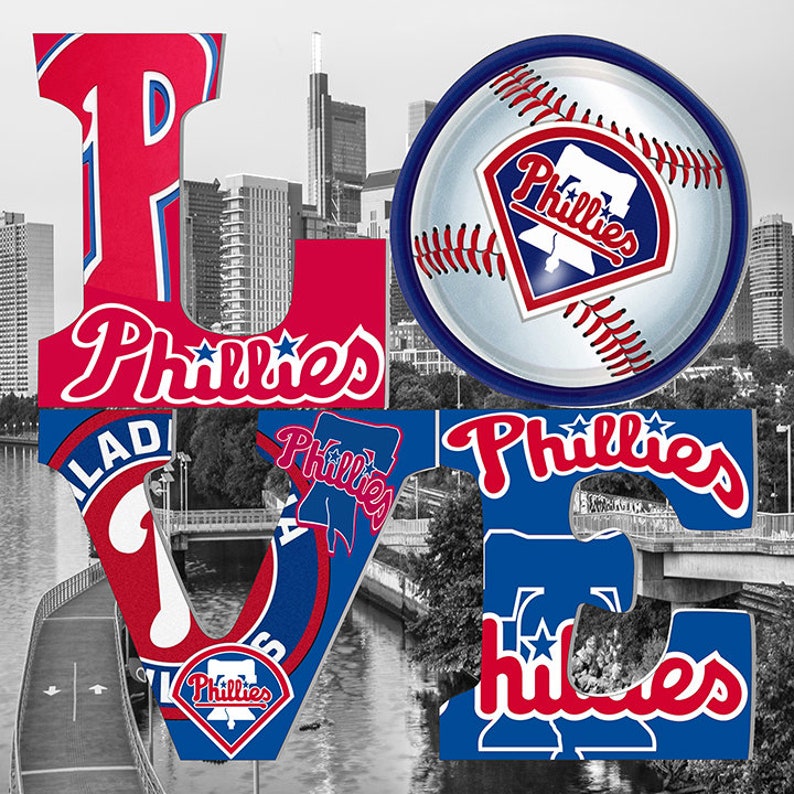 Philadelphia sports Love Phillies Canvas Art Etsy.de