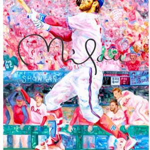 Bryce Harper Lithograph 24&#39;&#39; x32&#39;&#39;