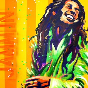 Bob Marley,Pop Art,Canvas Art 20x27 Music,Jazz,Black Art,African American Art. image 1