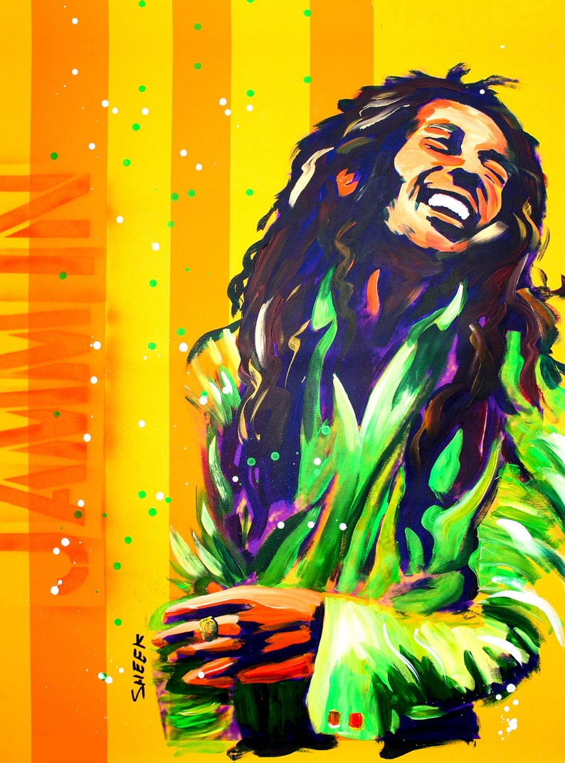 Bob Marley,Pop Art,Canvas Art 20x27 Music,Jazz,Black Art,African American Art. image 1