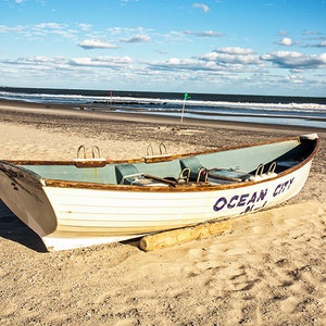 Ocean City NJ Beach Giclee on Canvas 24x36 ,Wall Art