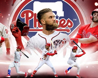Bryce Harper Collage es Giclée sobre lienzo, 12x36,20x60