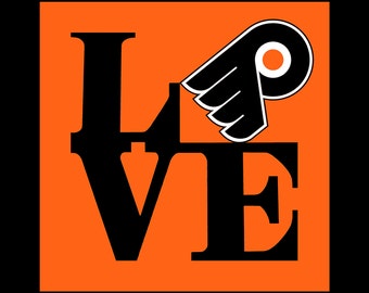 Love Flyers ( Philadelphia Team) 12 x12, Art on Canvas