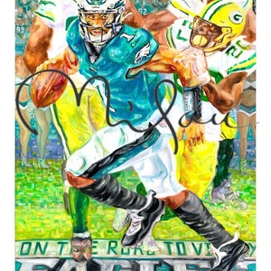 Jalen Hurts Signed Print