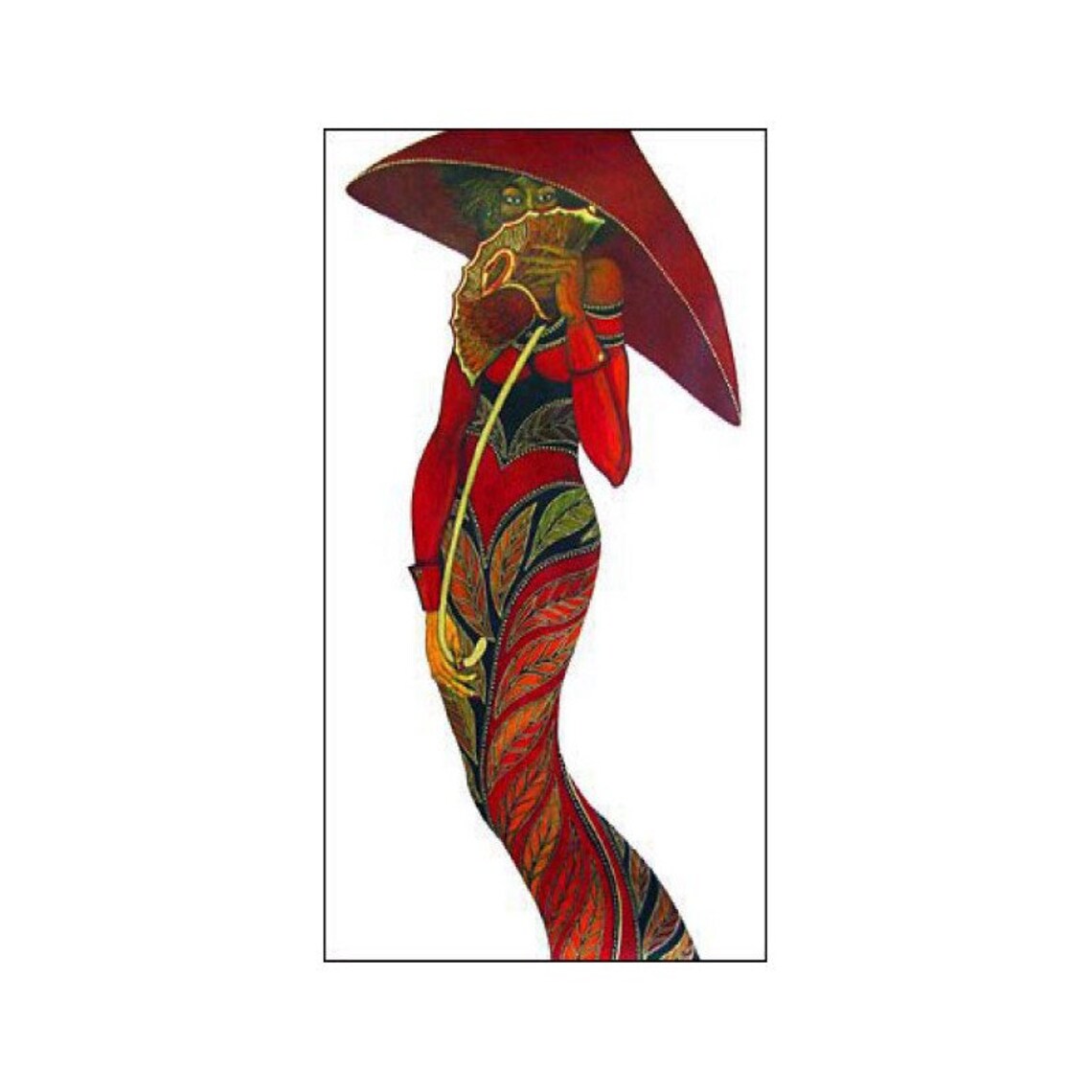 The Red Umbrella By Charles Bibbs limited Edition Framed Etsy
