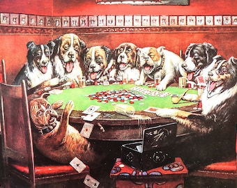 Poker Sympathy ( dogs playing Cards)