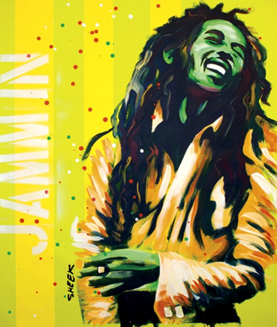 Bob Marley,pop Art,canvas Art (30x40) Music,jazz,black Art,african